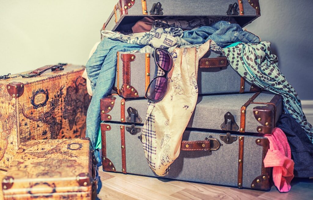 Managing overweight luggage. 
